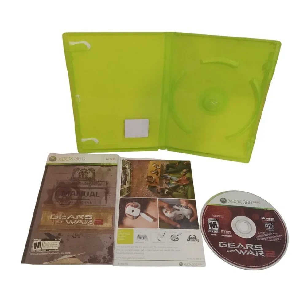 Microsoft Xbox 360 Gears Of War 2 Game With Manual 2008 Complete In Box